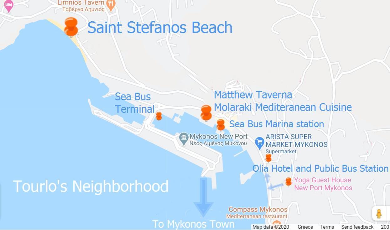 Sunny Guest House New Port Mykonos Турлос Екстер'єр фото